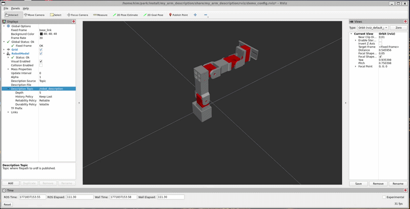 4-DOF robot arm inverse kinematics demo